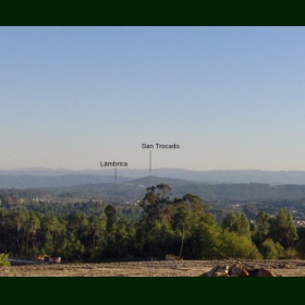 Visibilidade de Lámbrica dende as terras altas de O Carballiño.